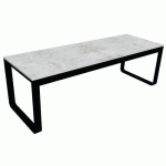 TABLE PLIANTE 230 X 80 X H74CM NOIR MÉLAMINE MARBLE WHITE - FLEXFURN