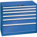 ARMOIRE 6 TIROIRS 1023X572X850MM-CAPACITÉ 200KG-BLEU FLUO - LISTA
