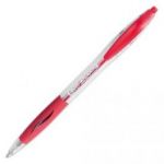 BIC STYLO À BILLE RECHARGEABLE POINTE MOYENNE RÉTRACTABLE ENCRE ROUGE CORPS TRANSPARENT ET GRIP ATLANTIS