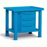ETABLI MÉTAL FORTIS AVEC BLOC 3 TIROIRS L.1030 MM