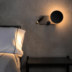 FARO BARCELONA APPLIQUE LED TRÈFLE, GRISE, VARIANTE DROITE