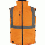 GILET SANS MANCHE RÉVERSIBLE HV ORANGE/BLEU MARINE TL - DELTA PLUS - FIDJ3HVORGT