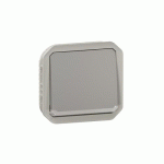 INTERRUPTEUR OU VV LUMINEUX COMPOSABLE - ÉTANCHE - AVEC ENJOLIVEUR - GRIS - PLEXO LEGRAND