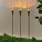 LINDBY JALF LAMPE SOLAIRE LED, X3, COULEUR ROUILLE