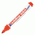 MARQUEUR EFFAÇABLE RECHARGEABLE EDDING 660 POINTE OGIVE 1,5 À 3 MMROUGE