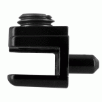 PIVOTS À SERRAGE POUR PORTE DE MEUBLE EN VERRE - ZAMAK NOIR - PAR 2 INTERGES