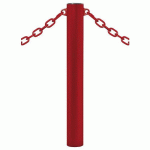 POTELET PROVINCE Ø114 MM CHAINES 2 ANNEAUX INOX ROUGE 3004 - PROCITY