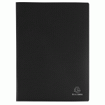 PROTÈGE-DOCUMENTS EN POLYPROPYLÈNE 5/10E OPAK POCHETTES CRISTAL 40 VUES - A4 - NOIR - LOT DE 20