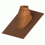 SOLIN DE TOIT PENTE 15-60° AVEC TUILE MALLÉABLE - DIAM 100 MM - TERRE CUITE - FX EASY BURGERHOUT