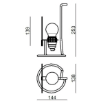STILNOVO BUGIA LAMPE DE TABLE LED VERTE