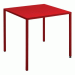 TABLE CANADA 80 X 80 CM ACIER - ROUGE - JAYSO