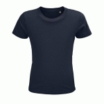TEE-SHIRT PERSONNALISABLE ENFANT COTON ORGANIQUE BIO JERSEY 150 FRENCH MARINE