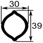 TUBE CITRON LG.1,5M. DIM.30X39X2,8 TCM