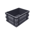 VISO BAC DE RANGEMENT NORME EUROPE,  GERBABLE 15 LITRES - POLYPROPYLÈNE GRIS ANTHRACITE