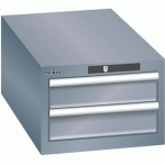 ARMOIRES À TIROIRS GRIS 411X725X283 AVEC 2 TIROIRS 75KG - LISTA