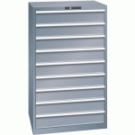 ARMOIRES À TIROIRS GRIS 870X725X1450 AVEC 9 TIROIRS 75KG - LISTA