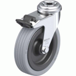 BLICKLE - ROULETTE PIVOTANTE À FREIN Ø 100MM BANDAGE CAOUTCHOUC SBR 70KG - LRA-VPA 100G-FI
