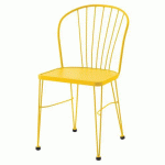 CHAISE TUDELA ACIER 4 PIEDS - JAUNE - JAYSO