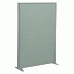 CLOISON B-ZEN DE SÉPARATION PLEINE TISSU TONAL VERT - H 160 X L 122 CM CADRE GRIS ARGENT -SANS PIED