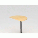 EXTENSION DE BUREAU DEMI-CERCLE R-60X80CM-CHÊNE-GRAPHITE - HAMMERBACHER