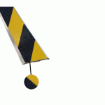 NEZ DE MARCHE AVEC ANTIDÉRAPANT À VISSER - LONGUEUR 3M - JAUNE ET NOIR - LARGEUR 41 MM WATTELEZ