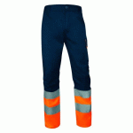PANTALON DE TRAVAIL HAUTE VISIBILITÉ DELTA PLUS MULTIPOCHES - ORANGE FLUO - TAILLE XXL