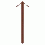 POTELET CARREFOUR Ø 60 MM CHAINES 2 ANNEAUX GALVA ASP CORTEN - PROCITY