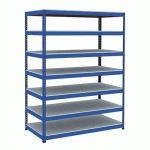 RAYONNAGE ARCHIVES RAPID 1 2440X1830X610 7 TAB MÉTAL BLEU