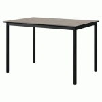 TABLE MALIBU 120X80 T6 4P STR ANTIB CHÊN 1146/NOIR NOIR 9005 - MANUTAN EXPERT