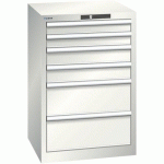 ARMOIRE BLANC GRIS 564X572X850 AVEC 6 TIR. 75KG _ 14.258.180 - LISTA