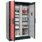 ARMOIRE SÉCURITÉ Q-CLASSIC-90 Q90.195.120.MV GRIS/ROUGE - MANUTAN COLLECTIVITÉS