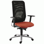 FAUTEUIL DE BUREAU DIAZ CONTACT SYNCHRONE PIÈTEMENT ALU ASSISE COLORIS CORAIL - MANUTAN COLLECTIVITÉS