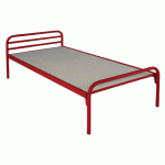 LIT 2 TRAVERSES EVOLUTION SOMMIER AGGLOMÉRÉ 90X190 CM RAL 3001 ROUGE - MANUTAN COLLECTIVITÉS