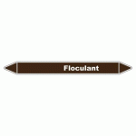LOT DE 3 - MARQUEUR DE TUYAUTERIE - FLOCULANT - NFX 08-105 - VINYLE LAMINÉ 250 X 26 MM