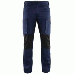 PANTALON DE TRAVAIL SERVICES STRETCH MARINE/NOIR TAILLE 40 - BLAKLADER