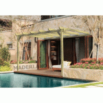 PERGOLA ADOSSÉE EN BOIS NARBONNE 6X3 M MADERLAND