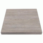 PLATEAU DE TABLE CARRÉ EFFET BOIS GRIS BOLERO - 700 X 700 MM