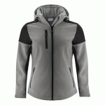 PRINTER PRIME PRIME VESTE SOFTSHELL FEMMES GRIS ACIER/NOIR - TAILLE M