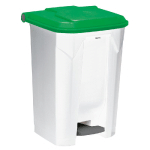 ROSSIGNOL POUBELLE À PÉDALE HACCP 80L UTILO - BLANC / VERT