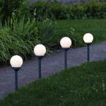 STAR TRADING POTELET SOLAIRE LED GLOBUS EN LOT DE 4