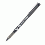 LOT DE 2 - STYLO ROLLER PILOT HI-TECPOINT V5 À CAPUCHON POINTE 0,5 MM - ÉCRITURE FINE NOIR