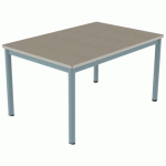 TABLE CARÉLIE MOB 120X80 T4 STR POLY. ÉRABLE G. BEIGE/LAGON - MOBIDECOR