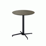 TABLE DE BISTROT PLIABLE X CROSS MIDNIGHT MARBLE Ø70 CM - VEBA