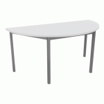 TABLE DE RÉUNION DEMI-LUNE TREFF 160 X 80 BLANC/ ALU