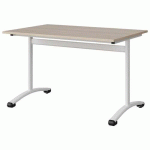 TABLE MALIBU 120X80 T6 DL STRA ABS ACACIA/BLC 9016 - MANUTAN EXPERT