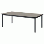 TABLE MALIBU 160X80 T2 4P STRA GRIS U727/NOIR GRIS 7016