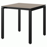 TABLE MALIBU 80X80 T6 SOUDÉ STR CHÊNE 1146/NOIR NOIR 9005 - MANUTAN EXPERT
