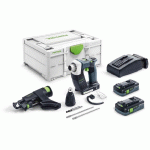 VISSEUSE POUR PLAQUISTE 18V DURADRIVE DWC 18-4500 HPC 4.0 I-PLUS + 2 BATTERIES BO 18 LI 4,0 AH + CHARGEUR TCL + SYSTAINER SYS3 - FESTOOL - 576502