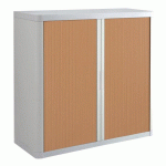 ARMOIRE EASY OFFICE HAUTEUR 104 CM CORPS BLANC RIDEAUX COLORIS HÊTRE - MANUTAN COLLECTIVITÉS
