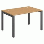 BUREAU DROIT TEAM LINE HÊTRE L 120 CM PIÉTEMENT ANTHRACITE